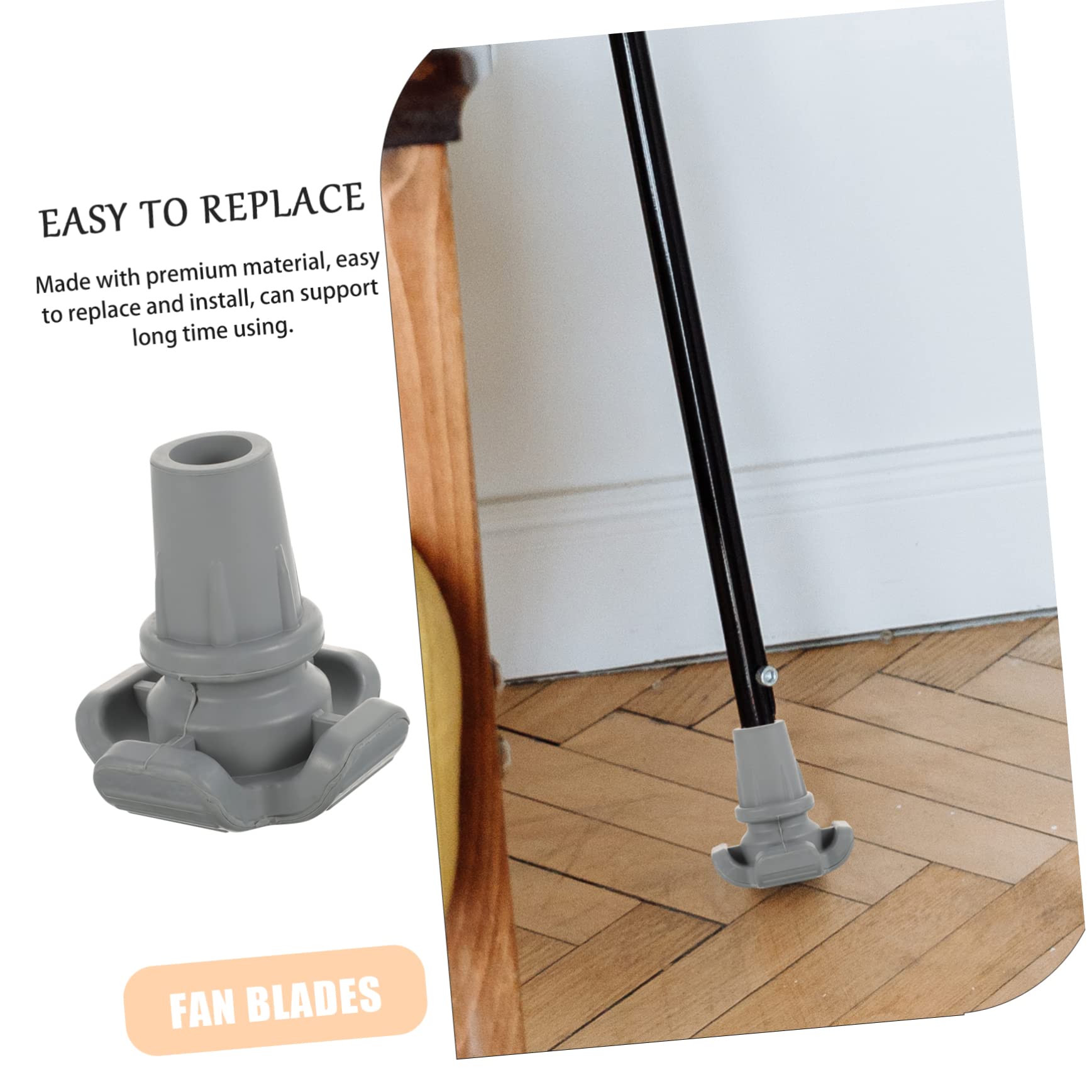 TOVINANNA Walking Cane Tip Replacement Anti-Skid Foot Pad for Crutch Sturdy Rubber Walking Stick Tips Easy Assembly