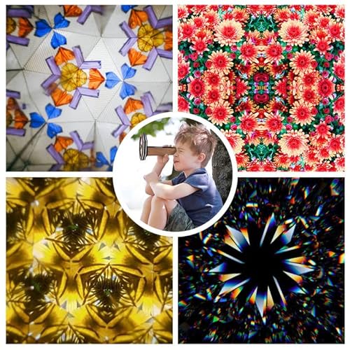Classic Wooden Diy Kaleidoscope Kit For Kids Adults, Natural Wood Kaleidoscope Kit With Artificial Flower, Magic Rotating Kaleidoscope Making Set (A) #TOP7