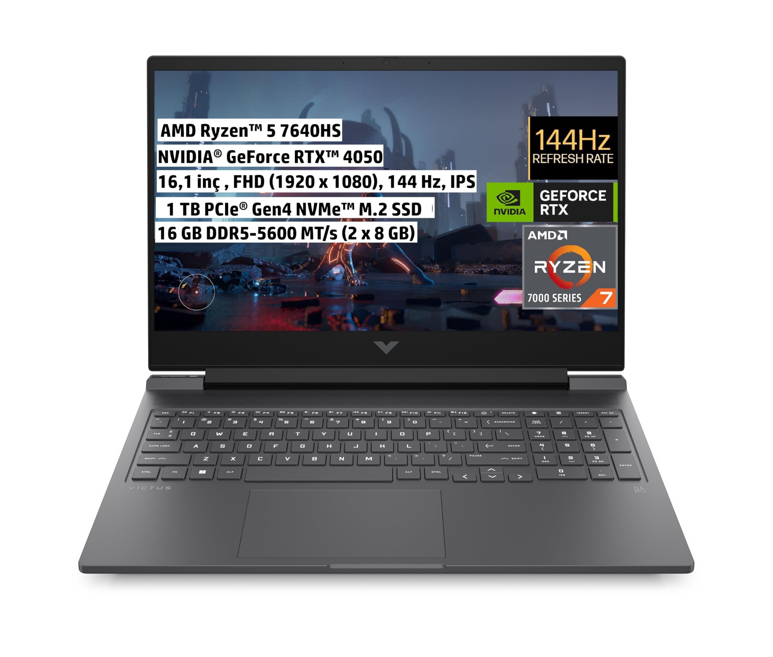 HP Victus | AMD Ryzen 5 7640HS | 16 GB RAM | 1 TB SSD | NVIDIA