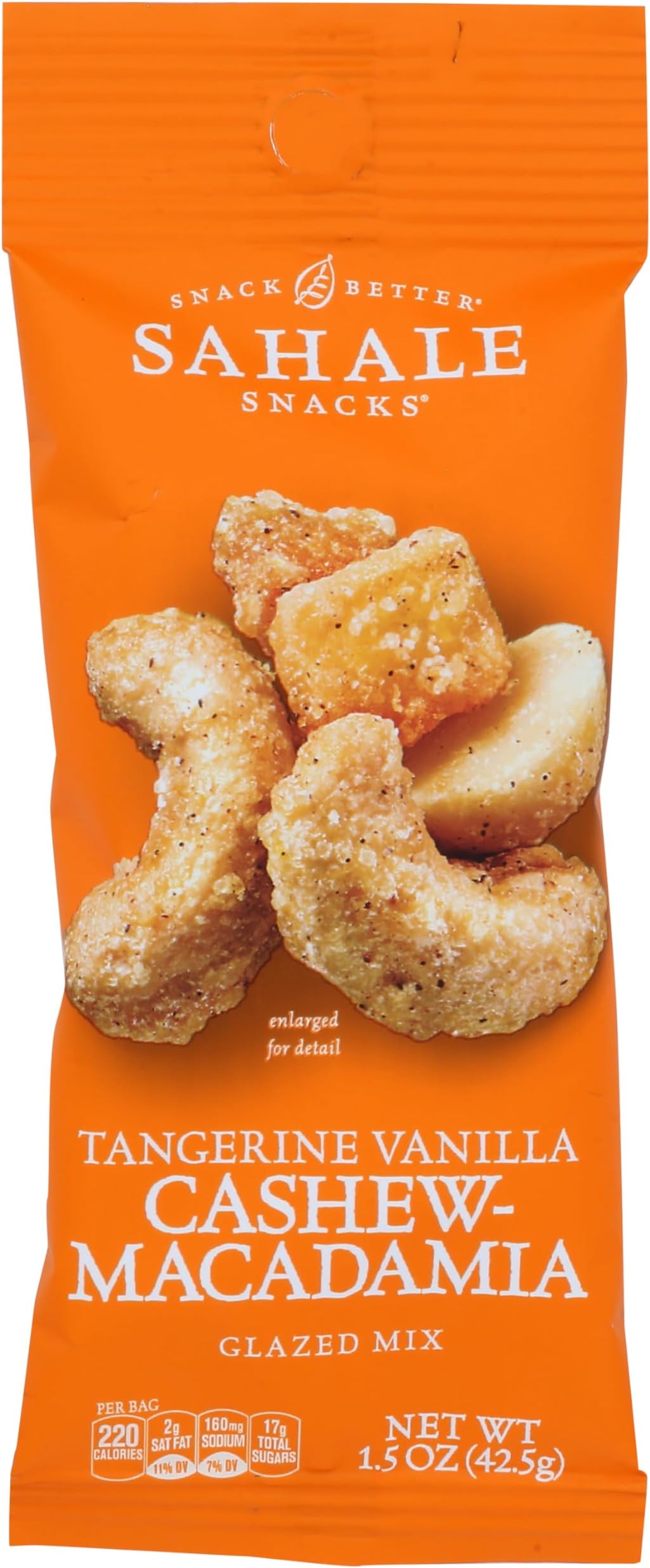 Sahale Tangerine Vanilla Cashew Glazed Nut Mix, 1.5 Ounces (Pack of 9)
