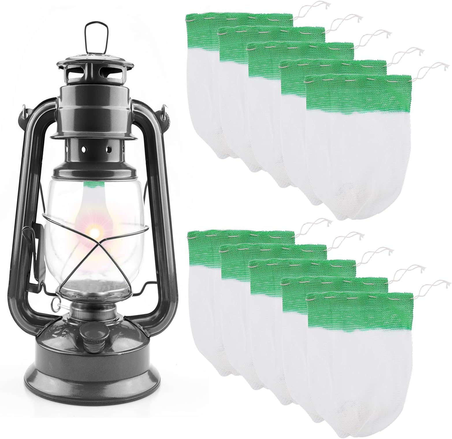 WLLHYF10Pcs Propane Lantern Mantles for Gas Lantern Propane Light Mantle, Replacement Lanterns Mantles Gas Lamp Mantles for Outdoor Camping Lantern