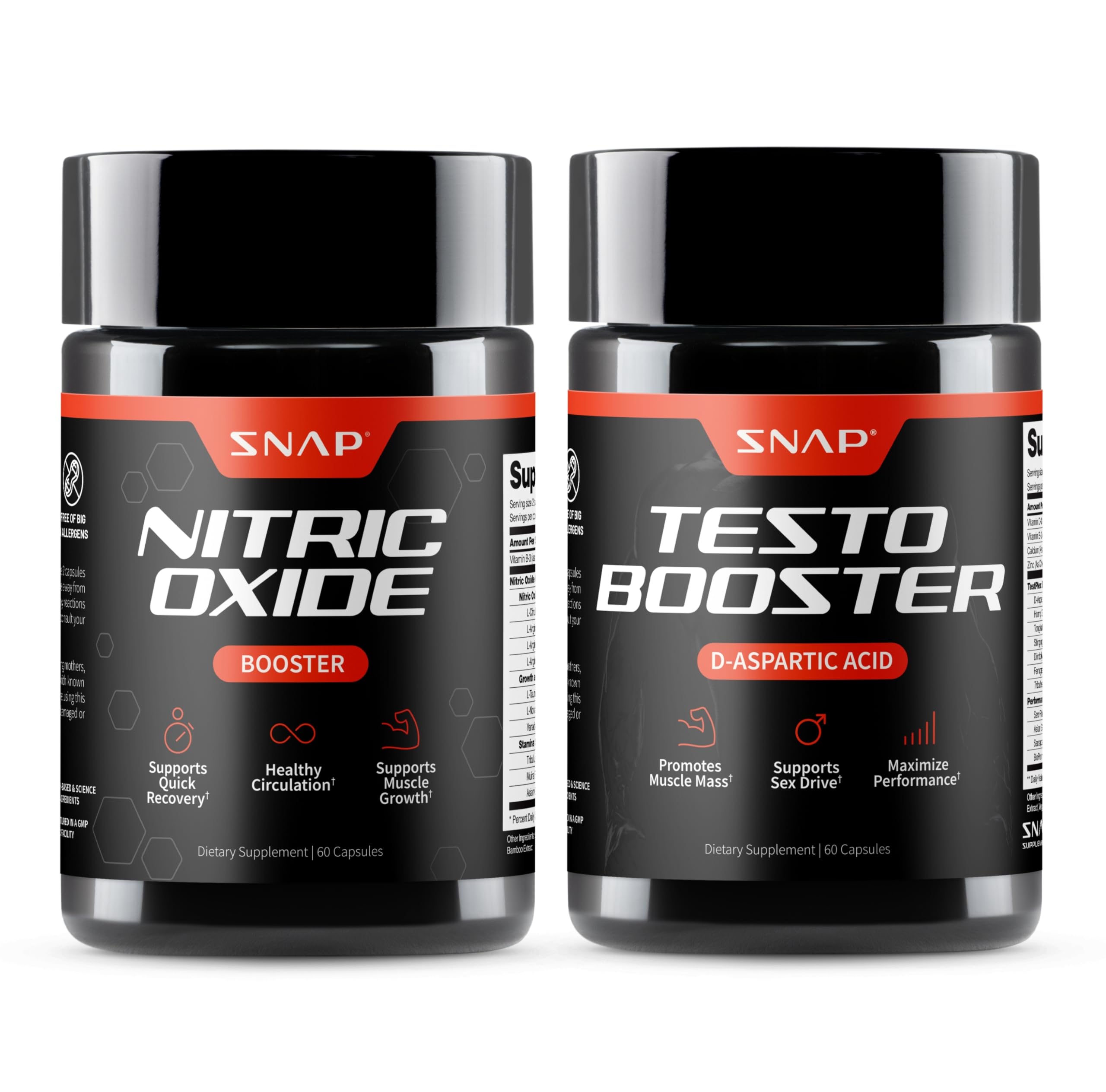 Snap Supplements Nitric Oxide + Testo Bundle