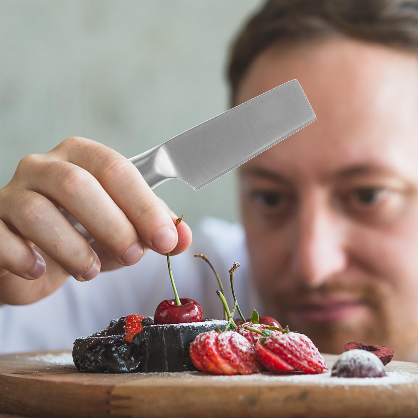 SECFOU de Couteaux à Fromage Manche Creux en Acier Inoxydable 6 Pièces Set Outils Cuisine Pratiques pour Découper Fromages Fermes Pâte Molle Cuisine Domestique et Service en Restauration