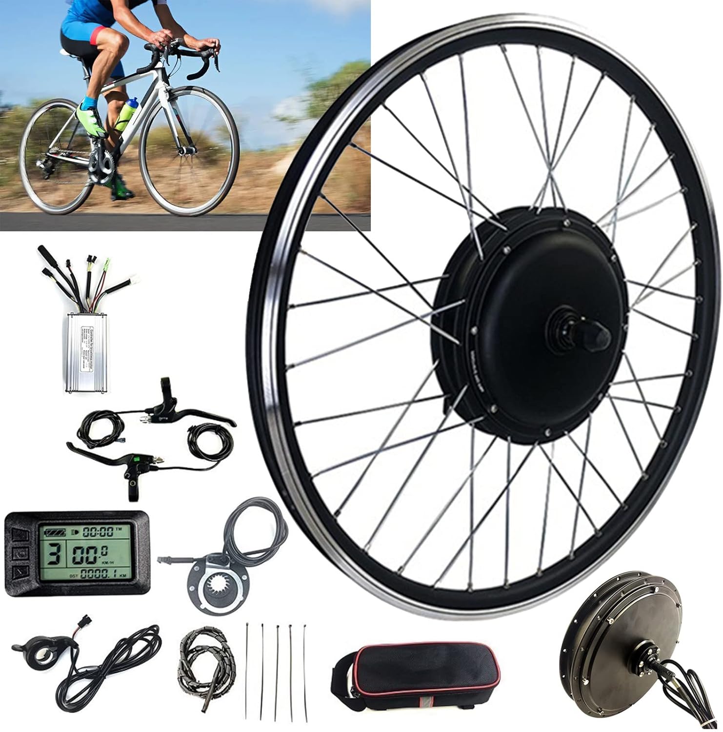 20 24 26 27.5 28 29 Inch 700C Electric Bike Conversion Kit, 36V 500W ...