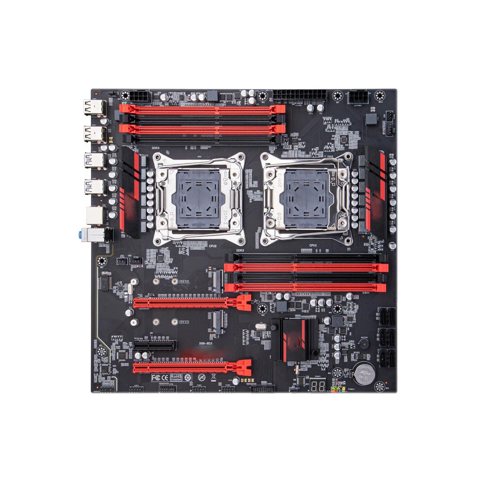 Gaming WiFi Fit for HUANANZHI X99 8D3 LGA 2011-3 Xeon Carte mère Double CPU Prise en Charge 2673/2666/2678/2696 E5 V3V4 DDR3 mémoire M.2 NVME