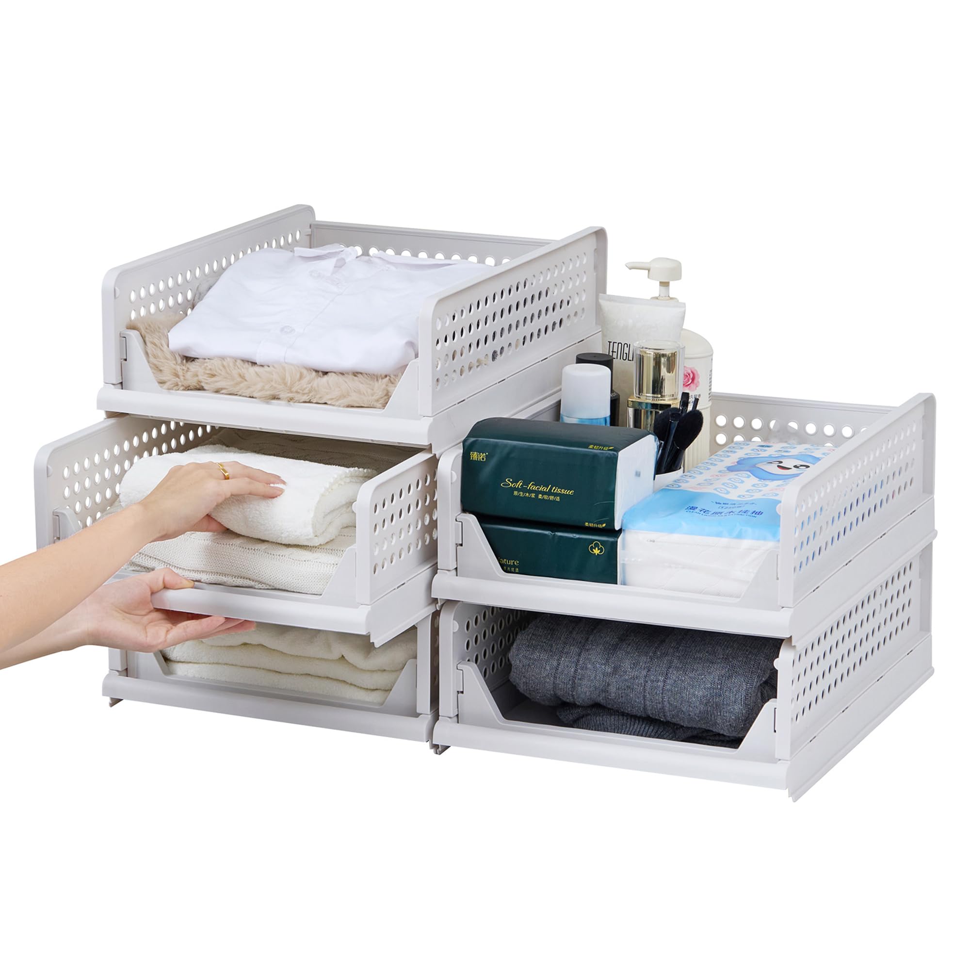 Amazon｜VECELO 衣装収納ケース 引き出し 幅33×奥行43×高さ14cm 5段