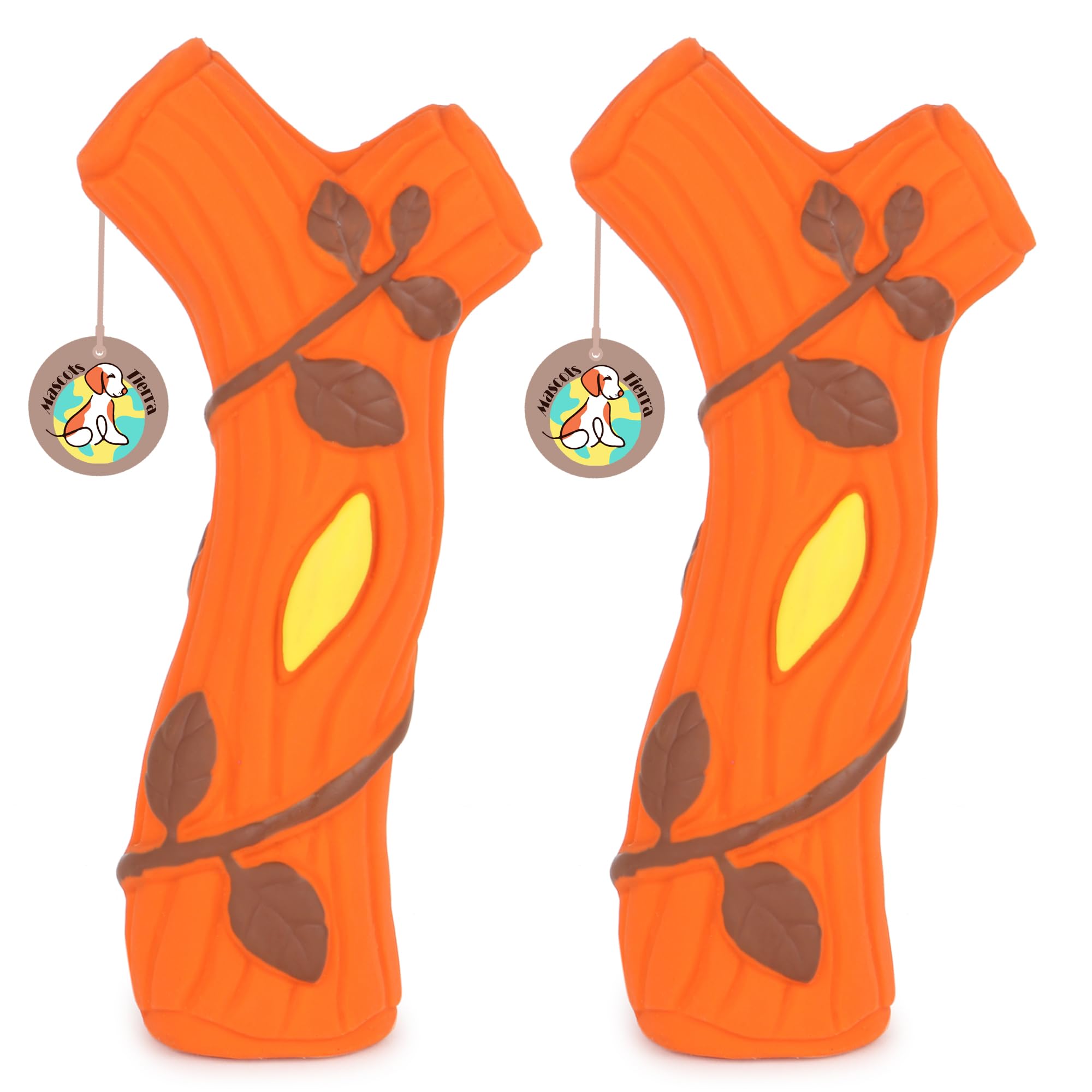 Mascots Tierra Squeaky Rubber Safe & Soft Chew Toy for Training | Exercise | Playing and Bouncing | Reduce Separation Anxiety for Puppy Dog Teething Toys Small, Medium & Large (Branch Chew Toy)-2 Pcs (B0C2YSSTKB) Amazon Price History, Amazon Price Tracker