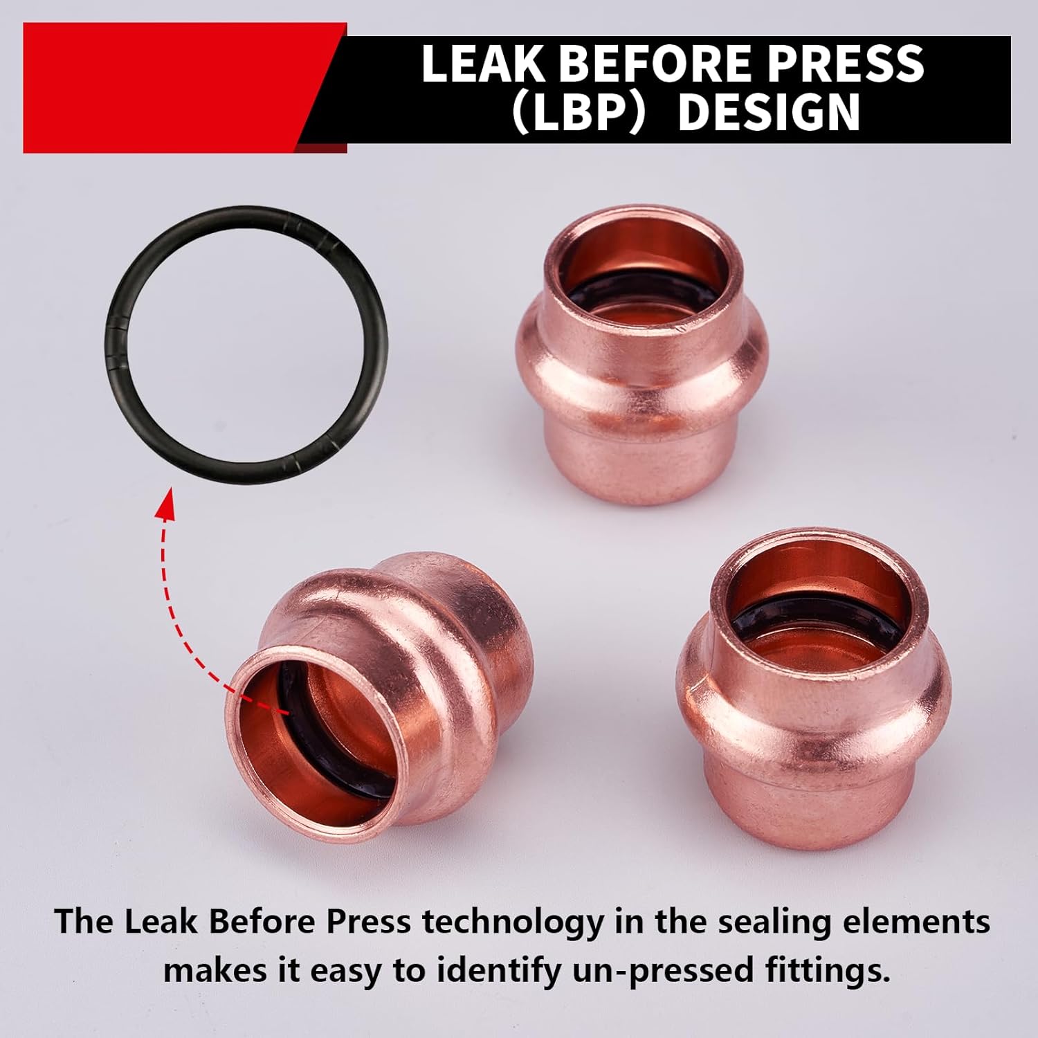 Copper Press Fittings End Cap - Plug, 10-Pcs 3/4 inch Heavy Duty Pro Press Fittings for Copper Fitting Connection, NSF 61 & 372, cUPC Certified