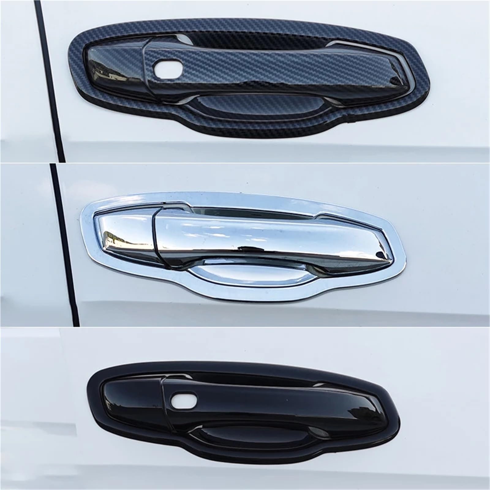 Klamka Zewnętrzna Samochodu Osłona klamki drzwi ABS Car Styling, wykończenie ramki miski, pasuje do Skody, pasuje do Kodiaq 2017-2023(4 Hole BK Handle)