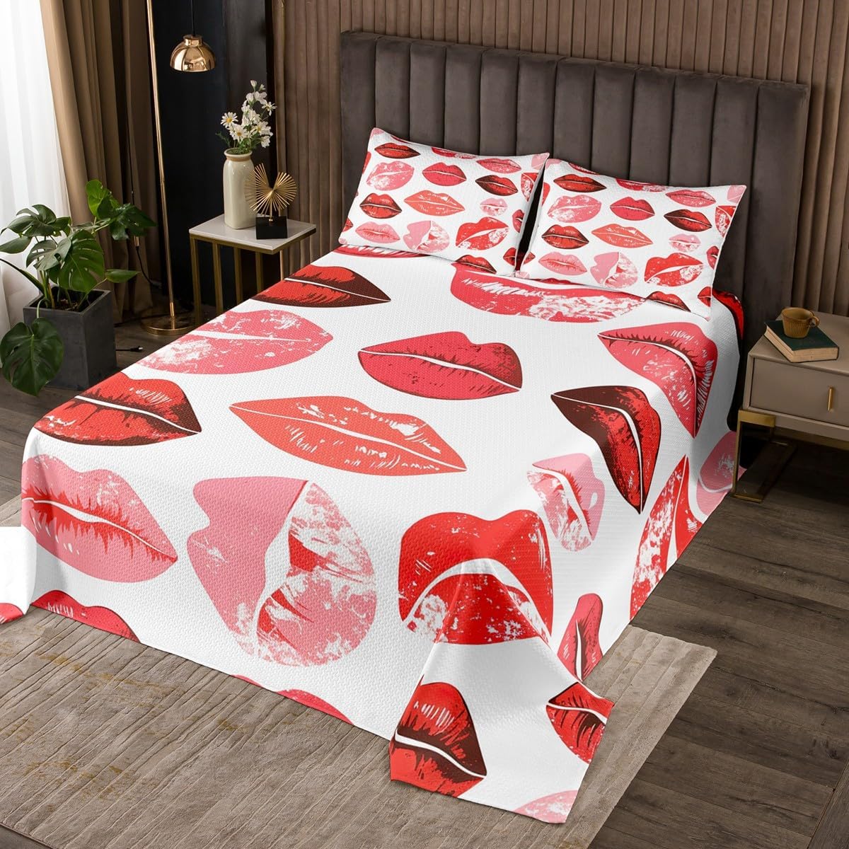 jejeloiu Blossoming Iris Flowers Bedspread Twin Size Butterfly Coverlet Set Girl Butterfly Floral Quilted Coverlet Purple Flower Quilted Floral Botanical 2Pcs