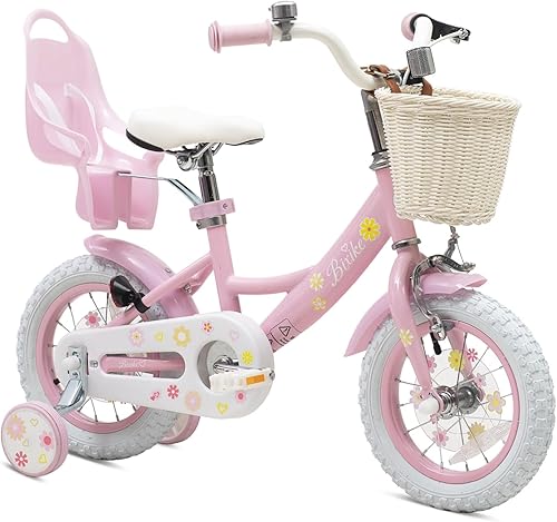 Miniatura 7 de Girls Bike with Basket for Toddlers and Kids Aged 3-14 Years Old, 12 14 16 18 Inch with Training Wheels & Doll Seat, 20 Inch with Kickstand & Rear