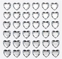 Vista 10 de MECCANIXITY 144 calcomanías autoadhesivas de diamantes de imitación de corazón de 0.394 pulgadas para maquillaje de San Valentín, artes y Azul Oscuro