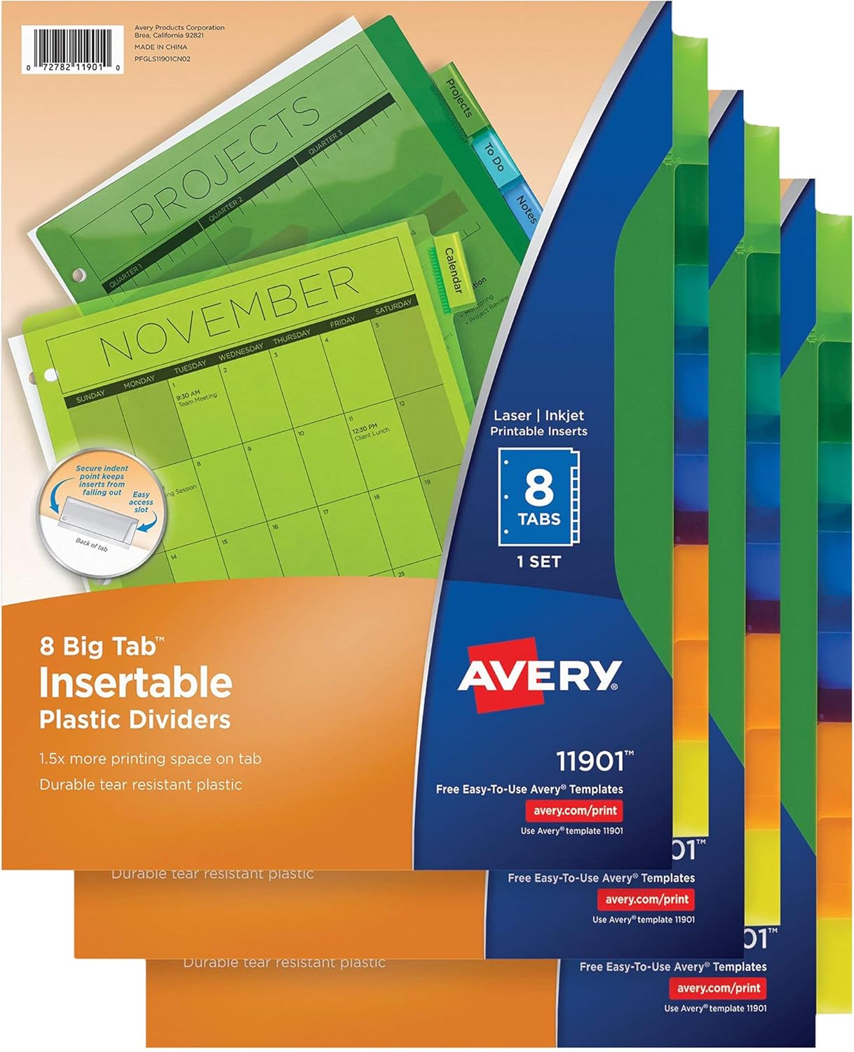 Avery Dividers for 3 Ring Binders, 8Tab Binder Dividers