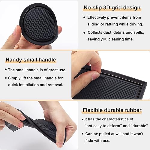 Vista 4 de JKCOVER Compatible con Subaru Crosstrek 2018, 2019, 2022, 2021, 2022, 2023, Subaru Impreza 2017-2023, accesorios de consola central, Negro -,Rojo