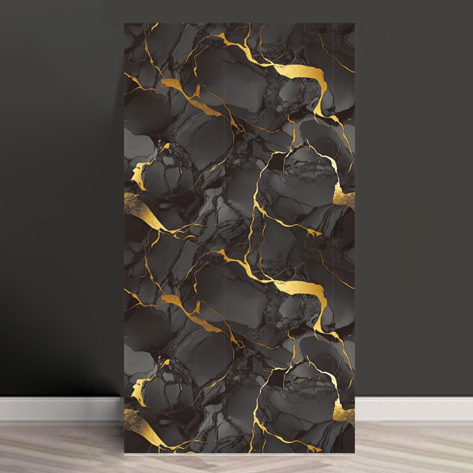 ByteRunning Marble Tiles,Waterproof Vinyls Self Adhesive Wall Tiles,Thicken Self Adhesive Wall Tiles Waterproof Backsplash,Glue Up Ceiling Panels,Easy Installation/Cutting,PVC Shower Walls Panels
