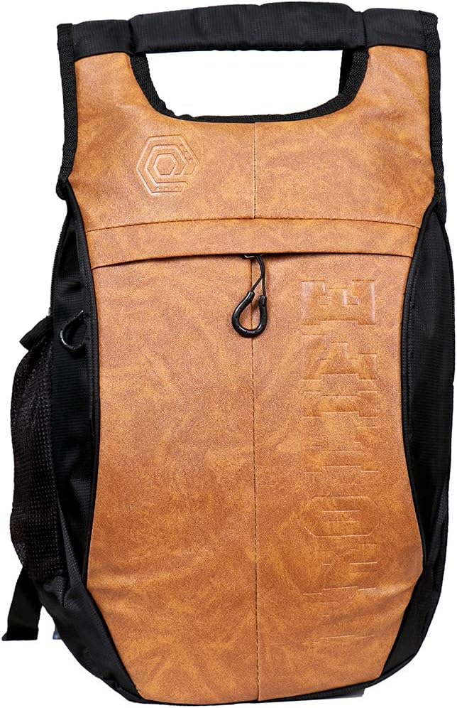 Pro Life Casual Bag for Coaching School College Tution Teens & Students PU Leather Waterproof Backpack (Brown)