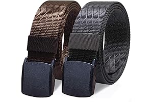 2 Pack Nylon Belt Outdoor Military Web Belt - 1.5 Inch Wide...