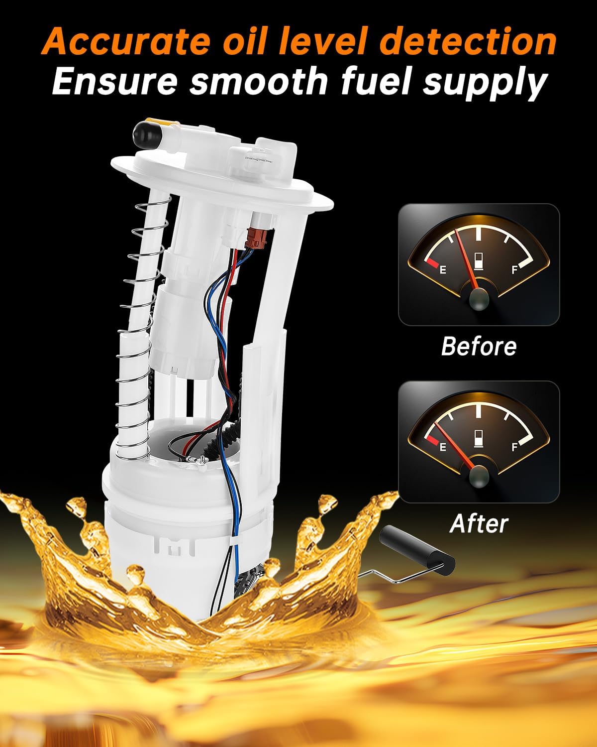 OKLPF Electric Fuel Pump Module Assembly Compatible With 2005-2019 Nissan Frontier,2005-2012 Pathfinder,2005-2015 Xterra,2009-2012 Suzuki Equator L4 2.5L V6 4.0L,Replace E8743M SP4001M