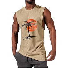 Mens Tank Tops Summer Beach Vacation Sleeveless Shirts