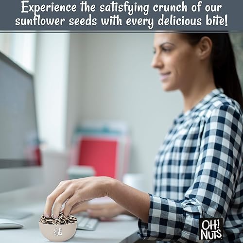 Miniatura 5 de Oh! Nuts Semillas de girasol sin cáscara, tostadas sin sal, 1 libra, aperitivo potenciador de energía saludable, empaquetado en bolsa con cierre de