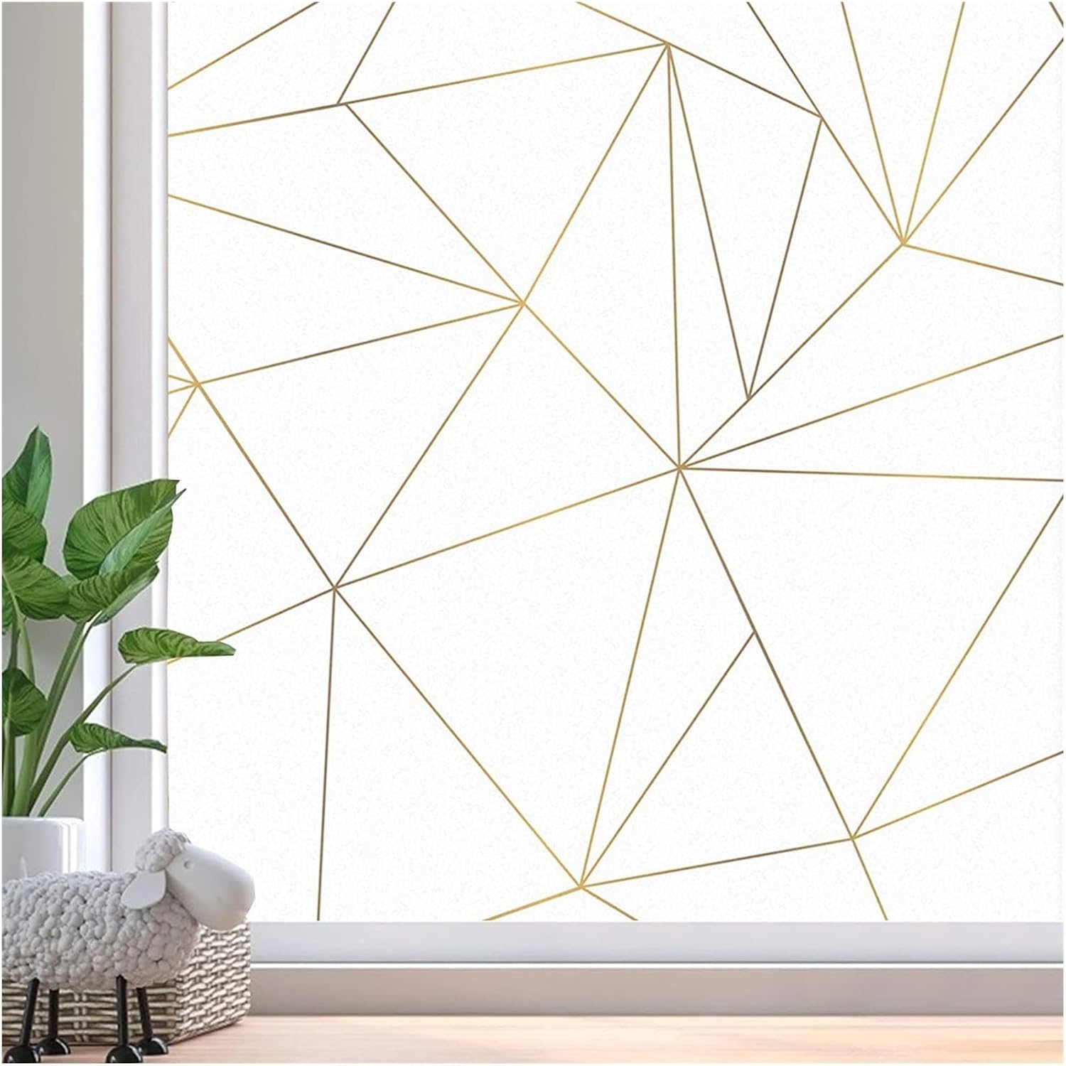 Glass Window Film Privacy Frosted Glass Window Sticker Removable Static Cling Non-Adhesive Vinyl Opaque Sun Blocking Window Film Decoration Window Privacy Film (Color : H, Size : 45X200 CM)