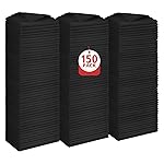 Orighty Black Microfiber Cleaning Cloth, 150 Pack Highly Absorbent Cleaning Supplies, Lint Free Kitchen Towels Cleaning Rags, Microfiber Towels for Cars, House, Window, 12x12 inch