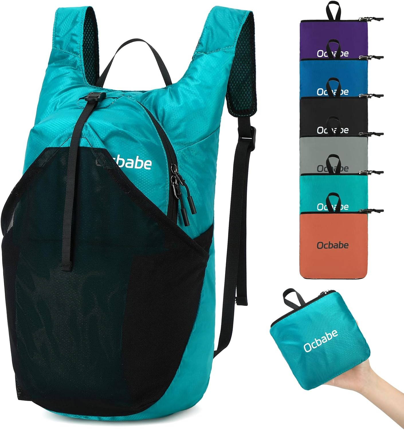 Ultra Lightweight Foldable Backpack,Water Resistant Small Packable Hiking Daypack Outdoor Camping Travel Bag