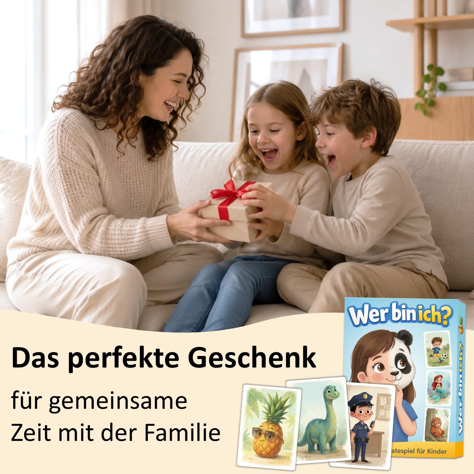 GLÜCKSWOLKE - Wer Bin ich? Spiel für Kinder I Lustiges Ratespiel für zuhause & unterwegs I Spiele ab 5, 6, 7, 8, 9 Jahre I Spielzeug, Kinderspiele, Reisespiele I Geschenk für Mädchen & Jungen