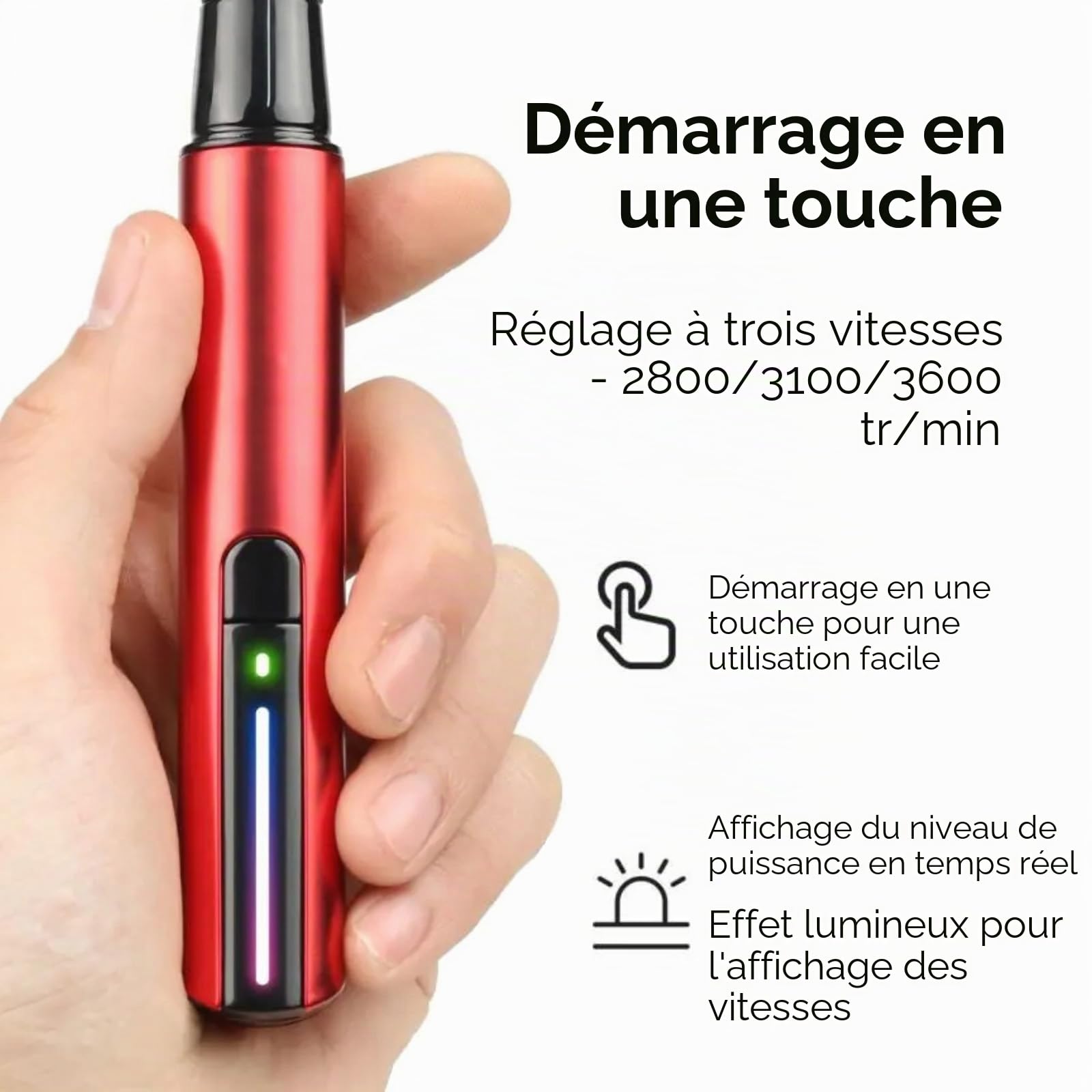 Ponceuse alternative, stylo de meulage électrique, tête de papier de ponçage en plastique, chargement rapide USB, stylo de ponçage avec 8 têtes de ponçage pour modélisme Gundam, outils d'artisanat et