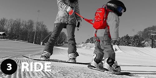 Miniatura 6 de MDXONE Arnés de snowboard para niños con correa retráctil y amortiguadores y arnés de asiento extraíble