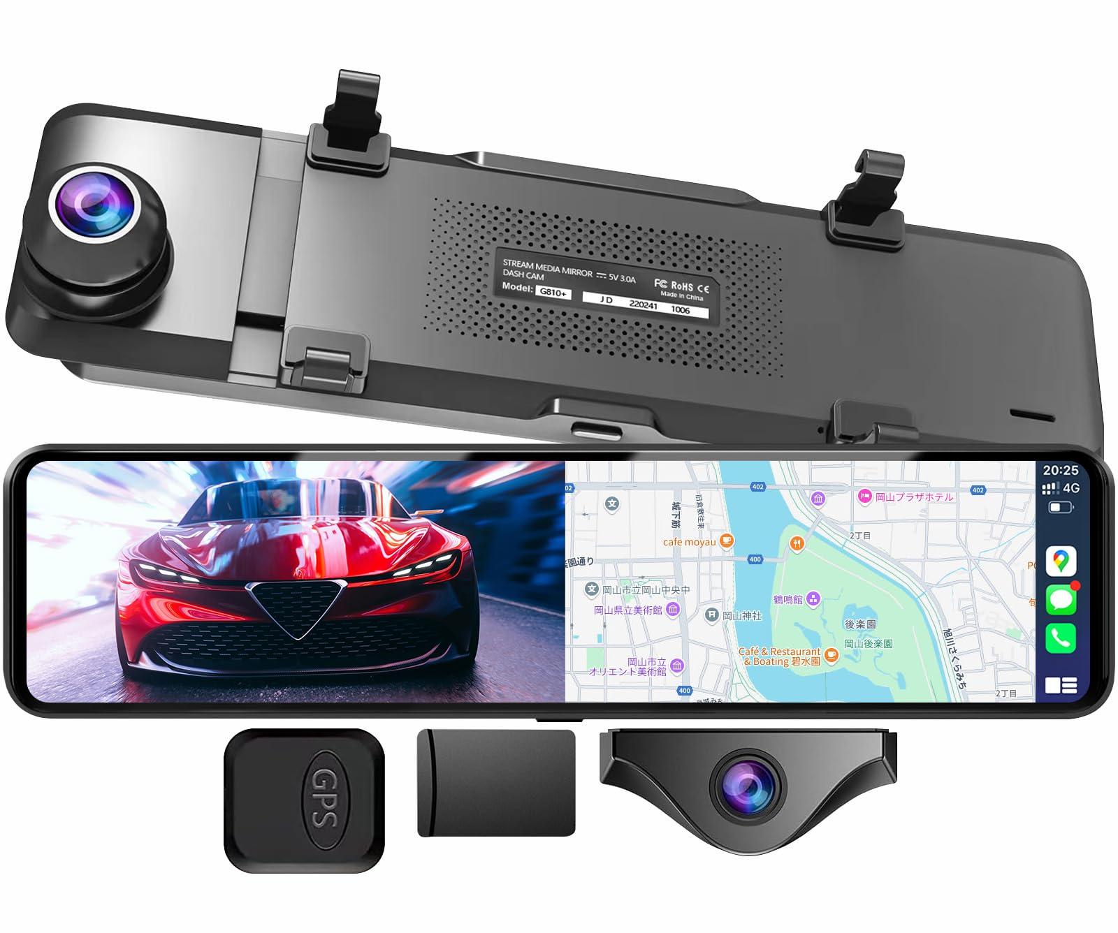 美品 JADO デジタルインナーミラー 前後カメラ オプション多数 Amazon.co.jp: JADO ドライブレコーダー ミラー型 CarPlayと