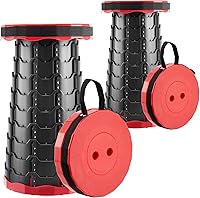Vista 1 de Upgraded Foldable Stool Thickened Set of 2, Portable Collapsible Stool Retractable Stool, Foldable Portable Collapsible Chair for Fishing, Hiking
