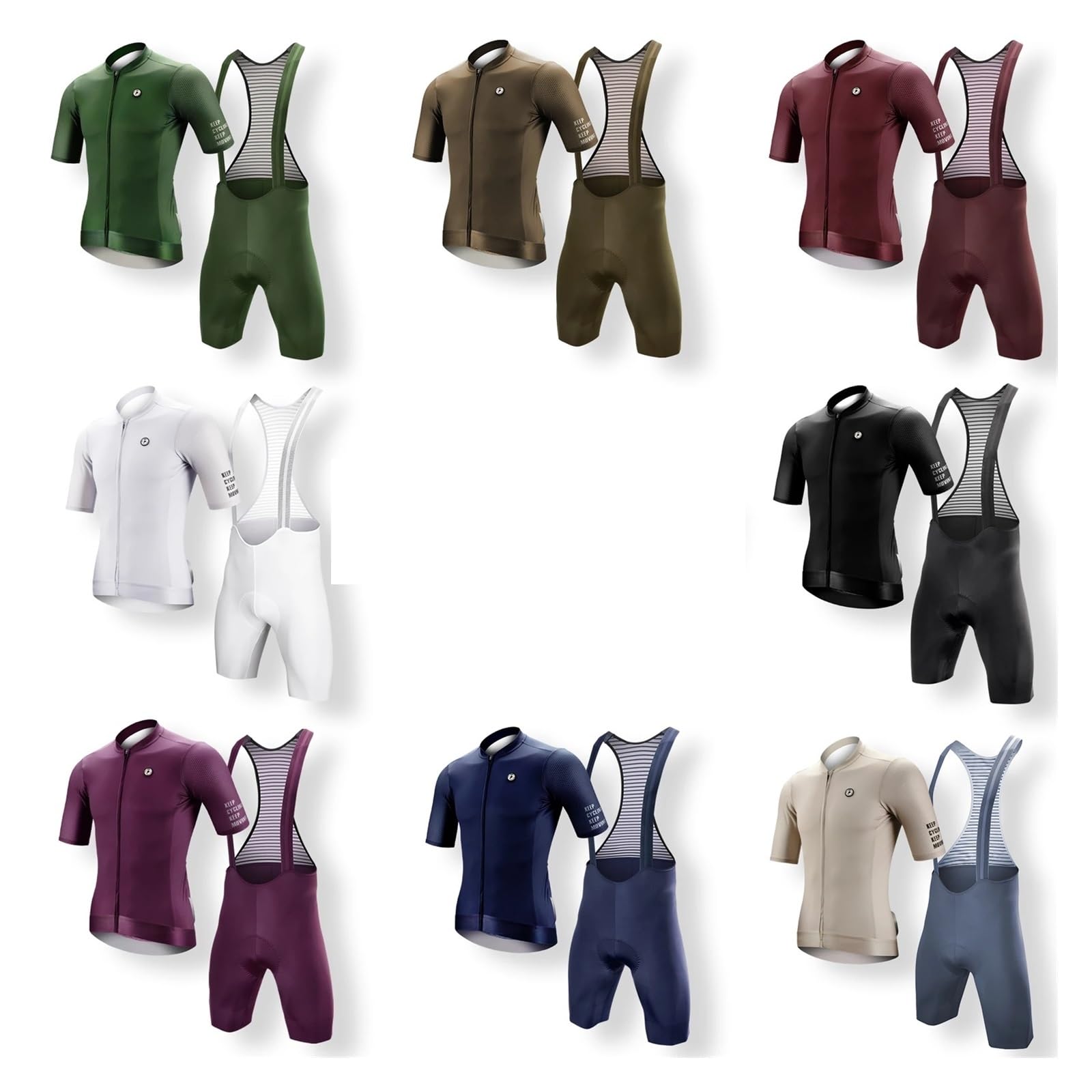 Pantaloncini da Ciclismo Uomo Senza Cuciture, con Bretelle, Elasticizzati in 4 Direzioni