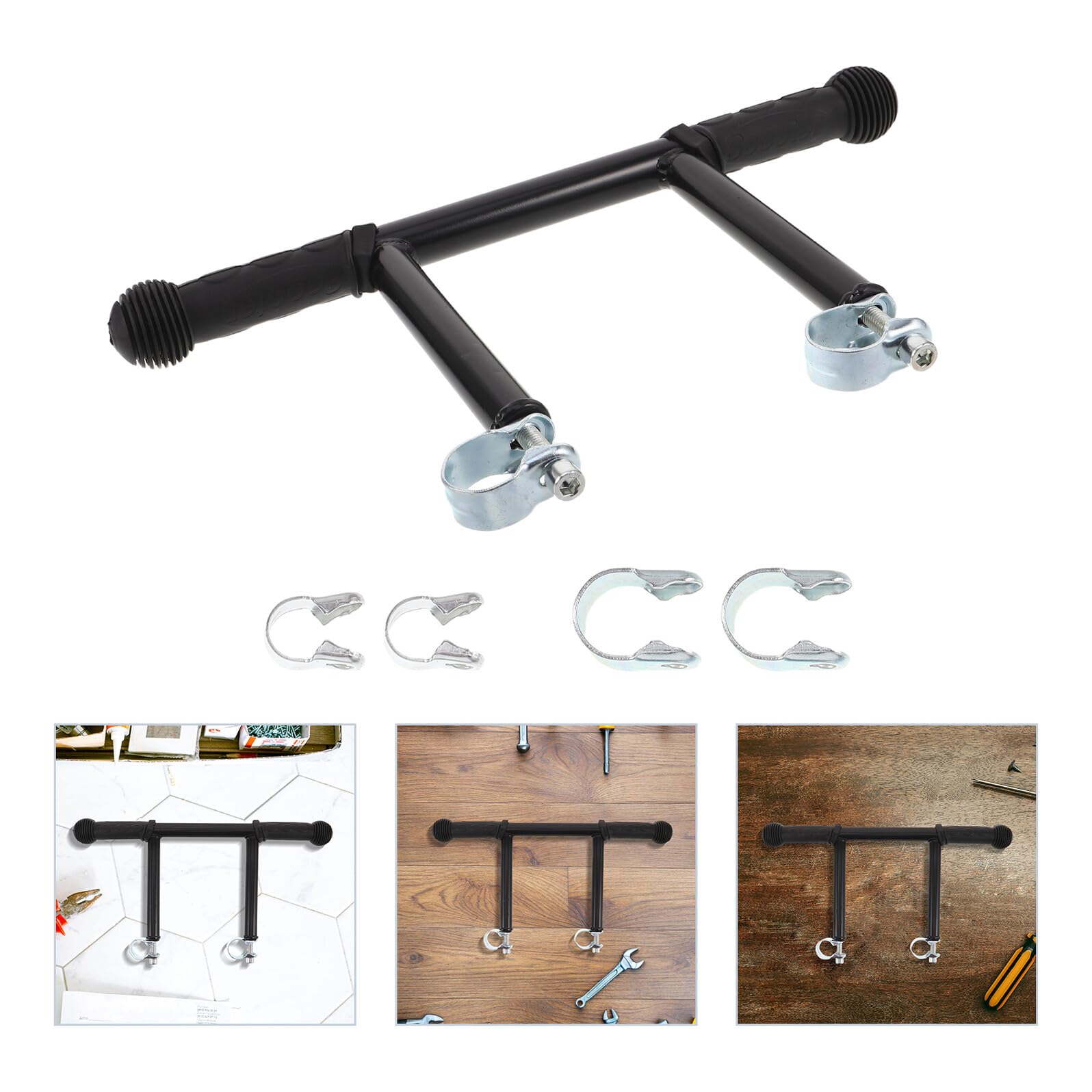 BESTonZON Extension de Poignée pour Poussette en Plastique avec Clips de 3 Tailles, Facile à Installer, Compatible avec Poussettes Voyages et Pique-niques