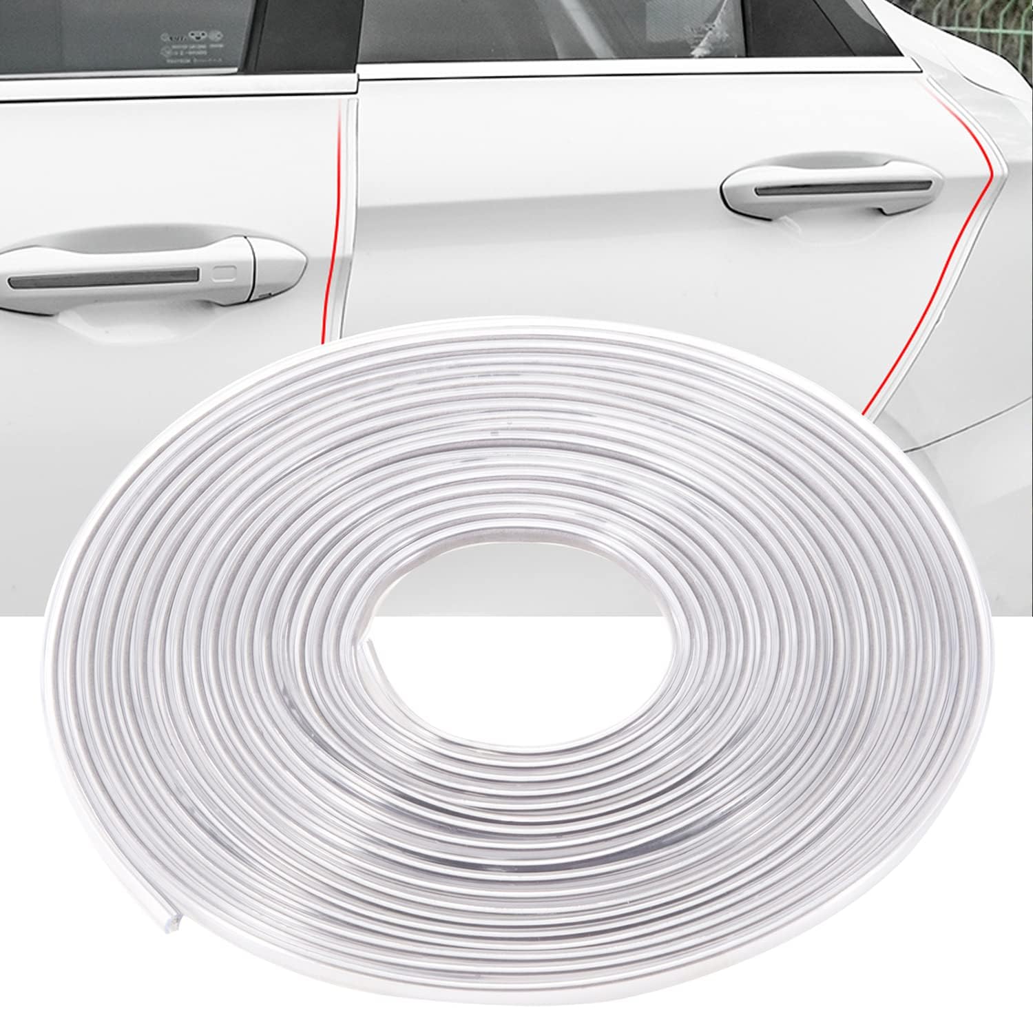 QIZUN 5M Car Door Edge Protector for Mazda 3 Schrägheck 4 (IV) BP I 2019-2025 -, Anti-Collision Strip Transparent Scratch Guard Weatherstrip Trim Sealing Strip