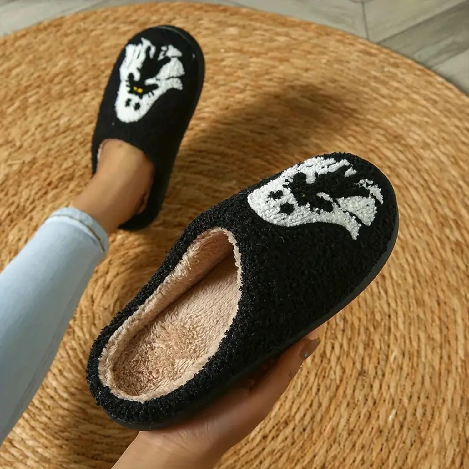 Cute Slippers for Women Halloween Fun Cute Holiday House Shoes Fluffy Warm Slipper Gifts for Adults - Image 6