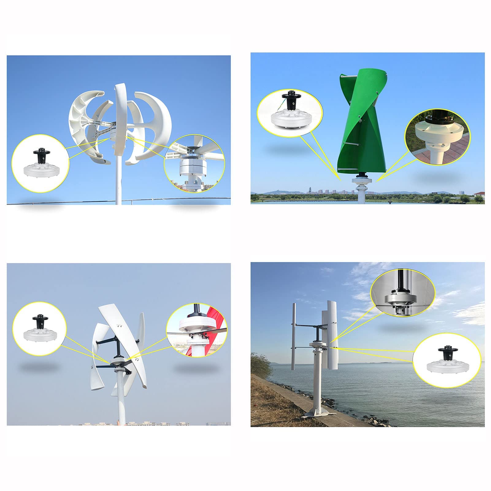 Générateur éolien Permanent Magnet 1000W 24V/48V DIY - Sans Noyau Maglev - Neuf