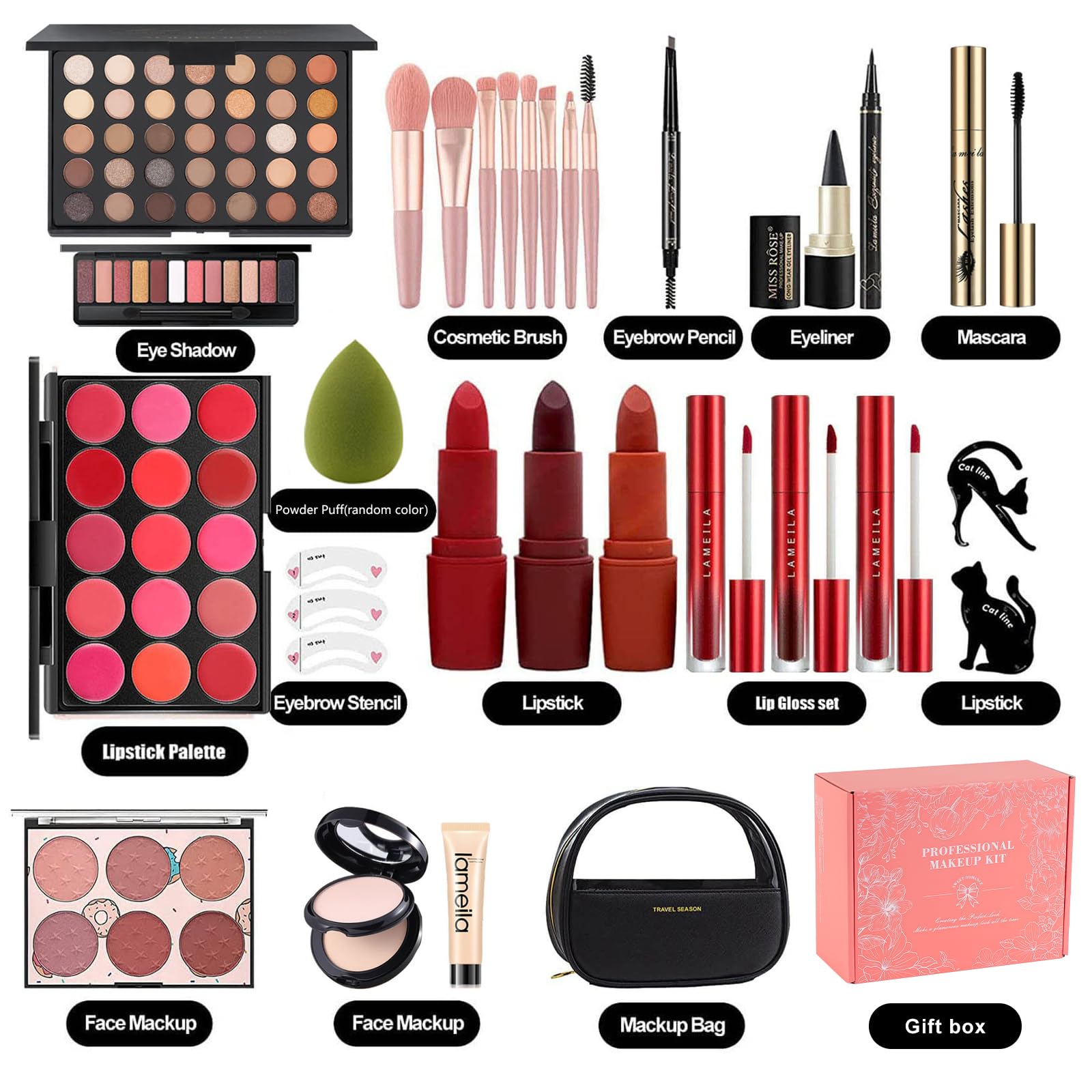 Amazon.com : MISS ROSE M All In One Full Makeup Kit,Multipurpose 
