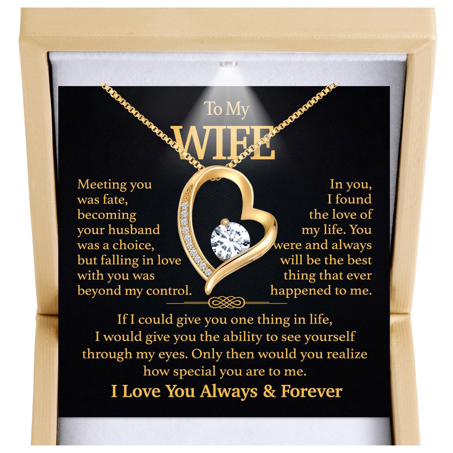 Larvincy To My Wife Necklace