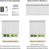 Vista 7 de Persianas enrollables opacas para ventanas, inalámbricas, tela jacquard, persianas enrollables para ventanas, tela con aislamiento térmico