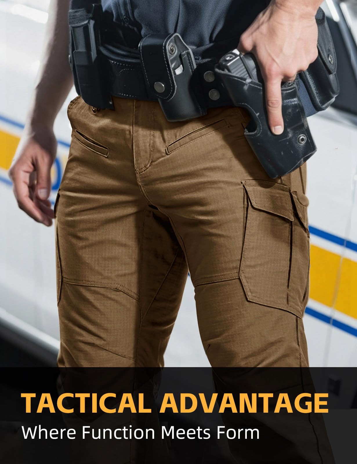 IDOGEAR Pantalon Tactique Homme Pantalon Randonnée Outdoor Imperméable & Respirant Softshell Multi-Poches pour Trekking Airsoft Chasse Résistant & Léger