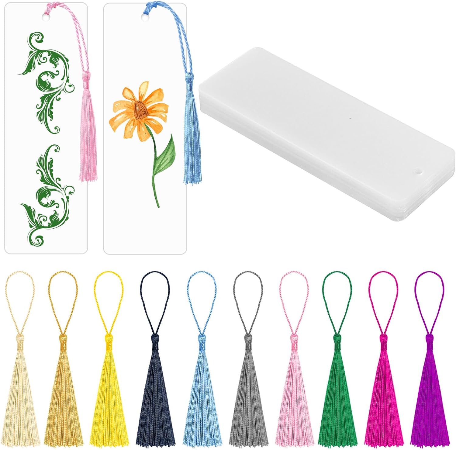 SBYURE 50PCS Clear Bookmark Blanks, Small Clear Bookmarks