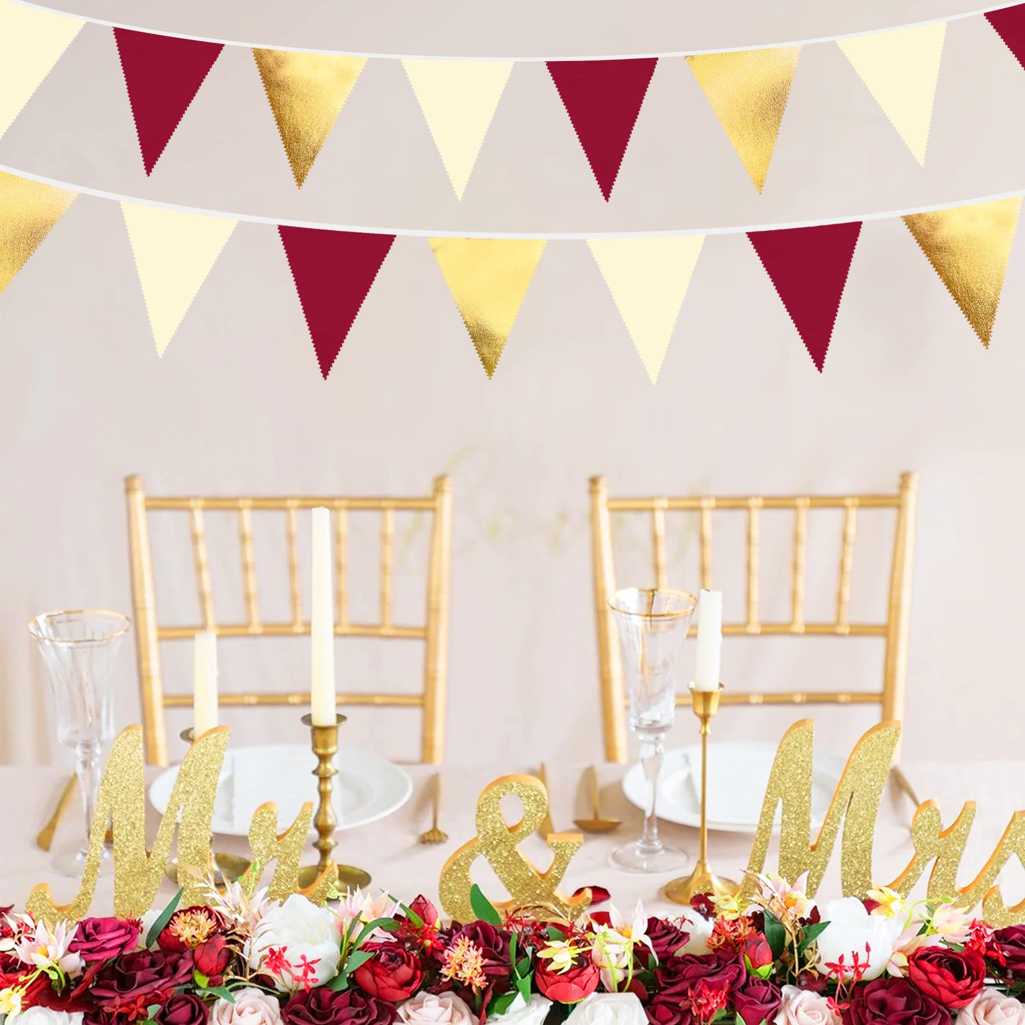 Topeedy 40 m - 80 bandierine viola, 40 m, impermeabili, triangolari, per feste di compleanno, baby shower, matrimoni, festival, decorazioni