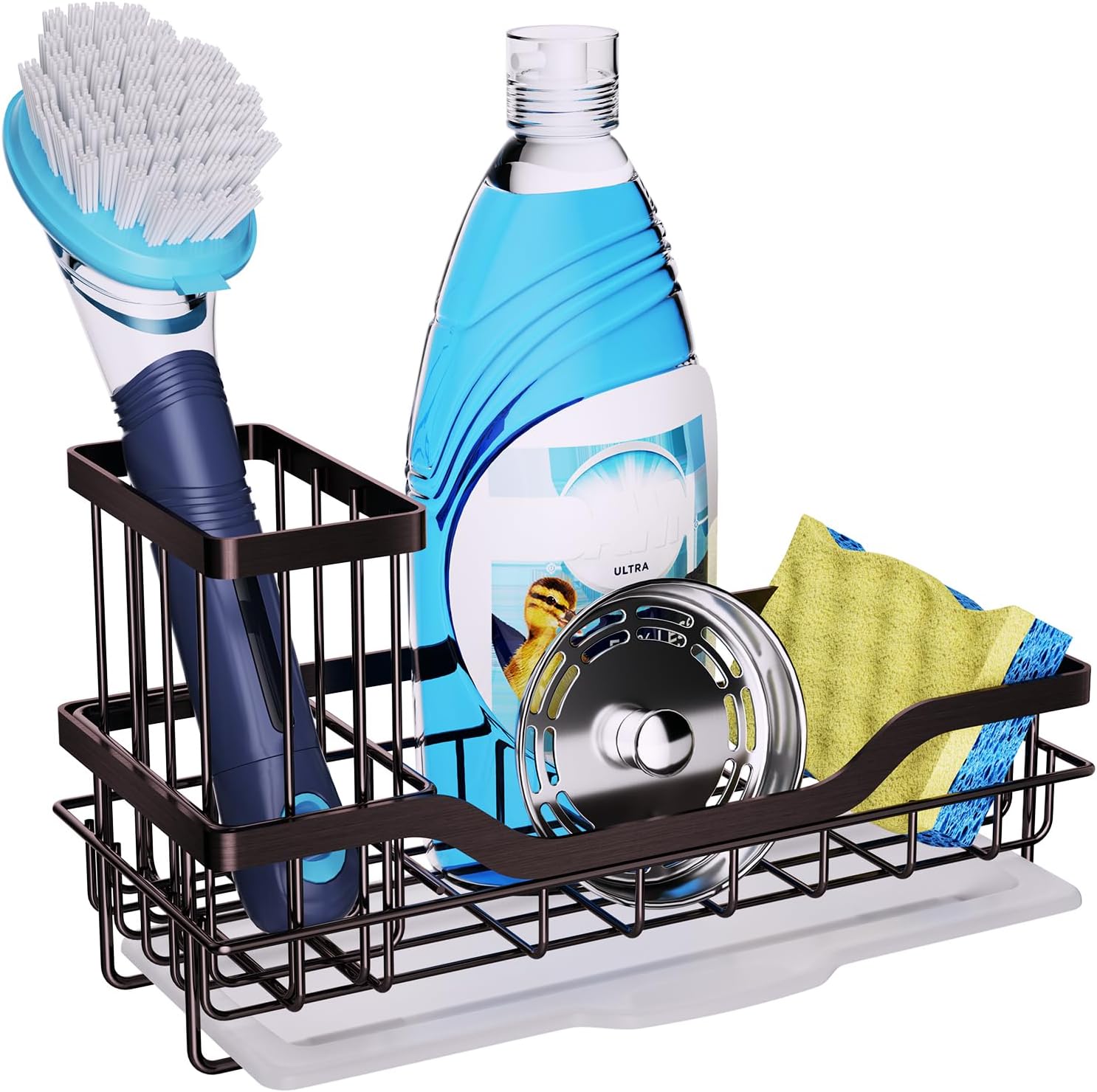 HapiRm Multifunctional Sink Caddy with Detachable Brush
