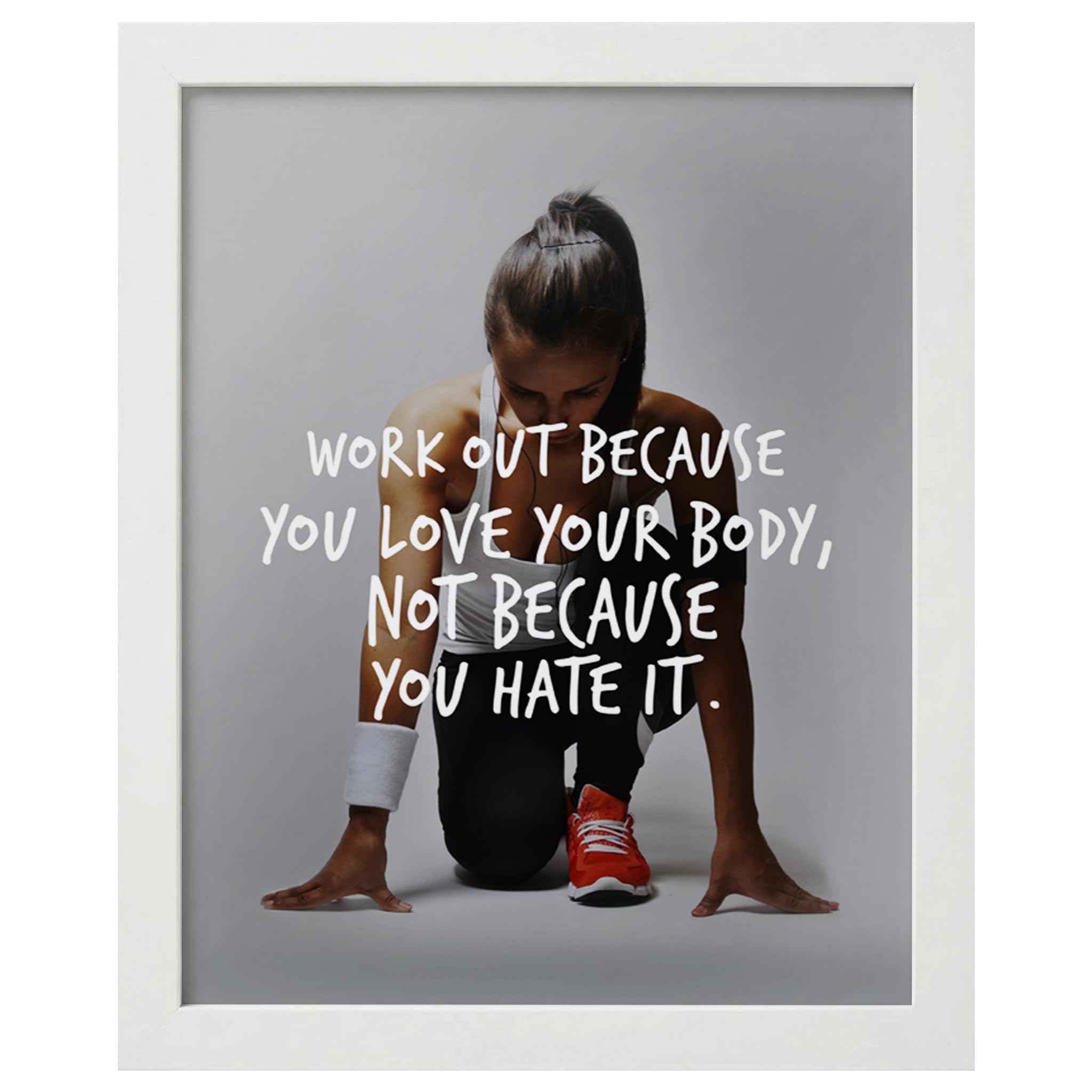 AMERICAN LUXURY GIFTS Work Out Because You Love Your Body - Motivational Exercise Wall Art Print, Inspirational Wall Art Decor for Home, Office, Gym & Studio (Unframed, 8 x 10 inches)
