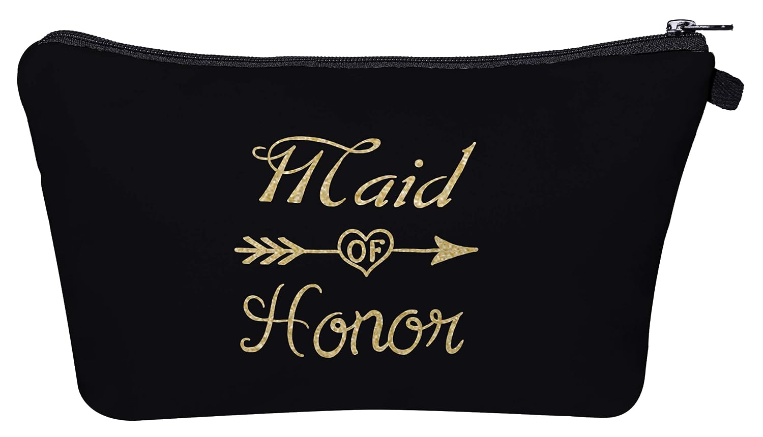 Bridal Shower Makeup Bag Sets - 1 Bride Bag 1 Maid of Honor Bag 1 Matron of Honor Bag and 5 Bridesmaid Bags Wedding Bachelorette Party Proposal Gifts Cosmetic Pouches for Women