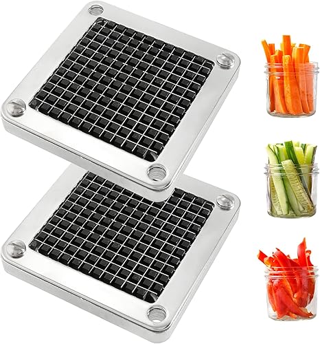 WICHEMI Cuchillas para rebanar verduras comerciales cuchilla de repuesto de acero inoxidable para picador cortador de verduras y frutas 2 unidades