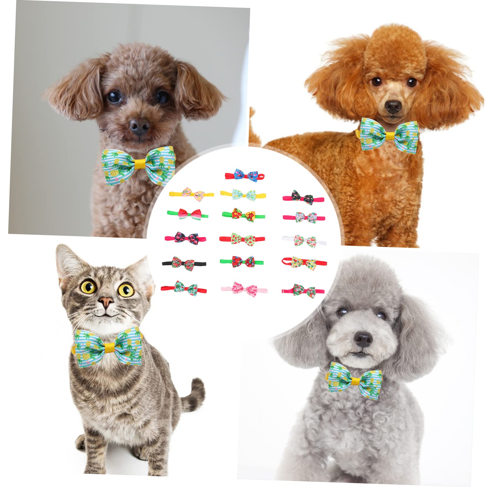 Supvox 48stücke Verstellbare Hundehalsbänder Mit Bunten Fliegen Für Hunde Und Katzen Geeignet Für Kleine Bis Mittelgroße Haustiere Kostüm-Accessoire Für Besondere Anlässe