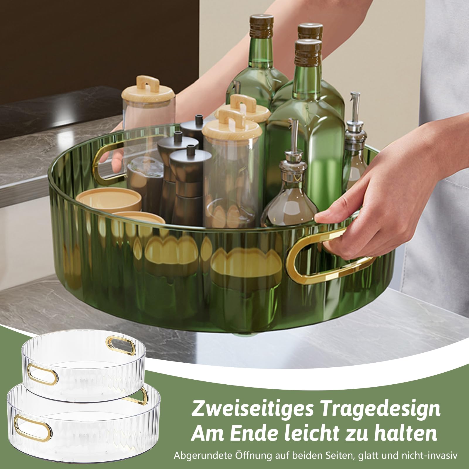 360° Draaibare Kruidenstandaard, 25,8 Cm Draaibaar Draaiplateau, Kan In De Keuken Draaibaar Kruidenrek Draaibaar Opbergsysteem Badkamer Draaibaar Dienblad Lazy Susan Draaiplateau