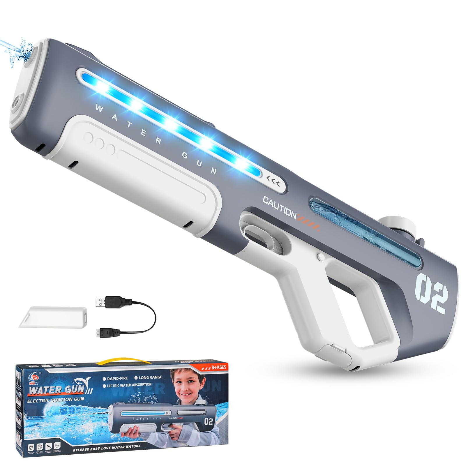 Azul Cielo Pistola De Agua Eléctrica Mejorada, Pistola De Agua Automática Más Potente Para Adultos Ninos Pistola De Agua De Succion Automatica 150 Rondas Pistola Completa Para Piscina Playa Azul Cielo Pistola De Agua Eléctrica Mejorada, Pistola De Agua Automática Más Potente Para Adultos Ninos Pistola De Agua De Succion Automatica 150 Rondas Pistola Completa Para Piscina Playa